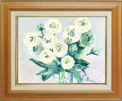 トルコ桔梗　油彩画 F10　舩橋里美